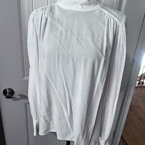 Express Elegant White Long Sleeve Blouse